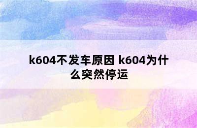 k604不发车原因 k604为什么突然停运